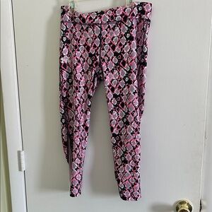 Under Armour Pink and Black Patterned Kids Leggings